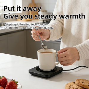 Calentador de Tazas Inteligente con Alimentación USB, Control Táctil, Calentador de Tazas de Cerámica, Base de Carga Inalámbrica, Calentador de Bebidas de Escritorio - Product Image 5