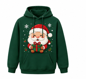 Sweat-shirt unisexe en coton tricoté rouge avec impression numérique « Vœux Chaleureux de Noël », décontracté pour l'hiver, avec poche avant - Product Image 3