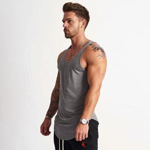 Camiseta sin mangas de entrenamiento con dobladillo curvo para hombre, venta al por mayor, duradera, novedad, camiseta sin mangas de 100% algodón con logotipo personalizado para hombre - Product Image 3
