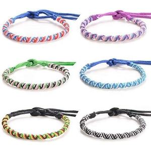 สร้อยข้อมือผ้าฝ้าย FriendLink สร้อยข้อมือเชือกฝ้าย BondKnot สร้อยข้อมือเชือกฝ้าย Unity สร้อยข้อมือผ้าฝ้ายแบบถัก สร้อยข้อมือผ้าฝ้ายแบบถัก - Product Image 1