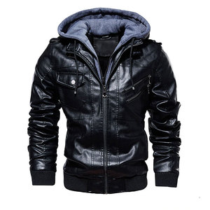 Nueva Chaqueta de Cuero para Hombre de Invierno, Chaqueta de Cuero PU de Moda para Motociclistas, Chaqueta de Cuero con Cierre y Bolsillos, Chaquetas de Moda - Product Image 6