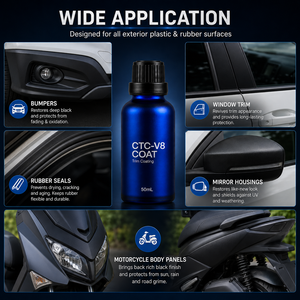 อีโคเวย์ น้ำยาเคลือบฟื้นฟูพลาสติก CTC-V8 50 มล. |   การปกป้องเซรามิกสำหรับตกแต่งรถยนต์ |   ทนทานต่อรังสียูวี ป้องกันการซีดจาง +170% เงางาม 20000 รอบการใช้งาน - Product Image 6