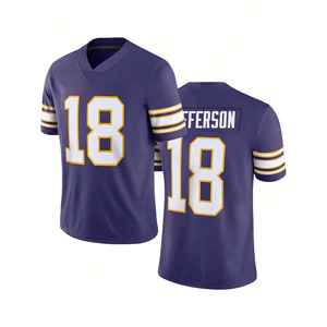 Best Selling Adults Size American Football Jersey 100% Polyester UV Protection Customizable Solid Colors - Product Image 6