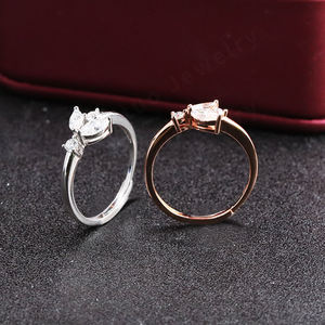 ZAWO HOUSE Moissanite Engagement <b>Ring</b> 14k Gold Plated <b>925</b> Sterling <b>Silver</b> Wedding <b>Ring</b> Unisex - Product Image 6