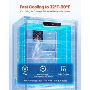 Nevera para Bebidas de 24 Pulgadas para Interiores/Exteriores, 150 QT, Independiente, Bajo Mueble, Capacidad para 180 Latas, Enfriador de Cerveza y Vino Integrado para Uso Doméstico y Comercial - Product Image 3