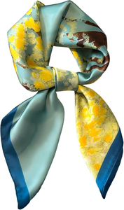 New Design Floral 90*90cm Square Silk Scarves Feeling Bandana <b>Head</b> for Women Scarves For Events Silk <b>Wrap</b> Scarves - Product Image 5