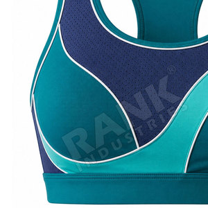 Soutien-gorge de sport pour femme, tendance, à maintien élevé, sans couture, en Spandex/Nylon, bretelles réglables, logo avant, fabriqué au Pakistan, pour le yoga et le fitness - Product Image 5