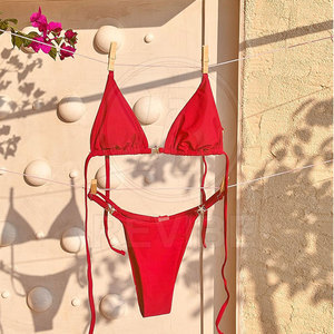 Conjuntos de Bikini de 2 Piezas a la Moda, de Alta Calidad, Transpirables, Cómodos y Elegantes con Logotipo Frontal para Mujer, para Actividades al Aire Libre, Playa y Verano - Product Image 5