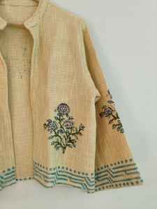 Blouson bomber réversible respirant et écologique imprimé au bloc, en tissu TNT, à manches courtes, pour l'hiver - Vêtement d'extérieur pour femme - Product Image 4