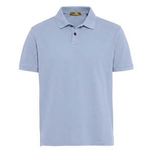 Polo à manches courtes pour homme, vert olive, décontracté, uni, tricoté, coupe classique - Product Image 5