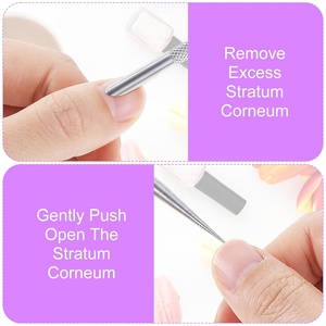 ที่ดันหนังกำพร้าแบบใช้ซ้ำได้ ยี่ห้อ Shears Beauty สำหรับทำเล็บ ตัดแต่งเล็บ กำจัดหนังกำพร้าและเซลล์ผิวที่ตายแล้ว ทำจากสแตนเลสสตีล แบบสองด้าน - Product Image 5