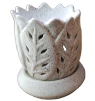 Elégant blanc électrique céramique diffuseur d'arômes bougies cire fond encens huiles essentielles brûleur décor à la maison hôtel ménage