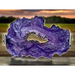 Bandeja de Servir de Resina Epoxi Hecha a Mano de Lujo, Bandeja Decorativa de Resina para el Hogar, Cocina, Mesa de Centro, Organizador al Mejor Precio - Product Image 5