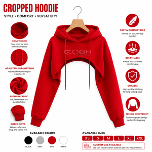 Sudadera Corta con Capucha Cosh International Sorority Sisterhood, Sudadera Moderna de Estilo Urbano, Top Corto con Logotipo Personalizado - Product Image 6