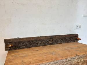 Vintage Solid Teak Wood <b>Panel</b> Fine Embossed Carving Midcentury Modern Paradise Handicrafts Home Office Wall Hanging Furniture - Product Image 2