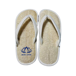 รองเท้าแตะใยบวบธรรมชาติขายดี เป็นมิตรกับสิ่งแวดล้อม |   รองเท้าใส่ในบ้านนุ่มสบายสำหรับใช้ในสปาและโรงแรม - Product Image 1
