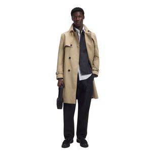 Manteaux Trench pour Hommes de Haute Qualité en Gros, Manteau Trench Personnalisé en Tricot Écologique avec Boutons en Corne, Manteau d'Hiver Classique pour Hommes - Product Image 4