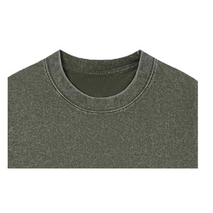 T-shirt long à manches courtes brodé col rond grande taille pour femme 100 % coton biologique toile respirant écologique décontracté - Product Image 4