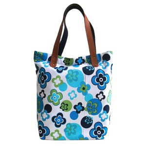 Striped Canvas Tote <b>Bag</b> <b>Large</b> Size Orange Beige Shoulder Handle <b>Beach</b> Shopping <b>Bag</b> - Product Image 2