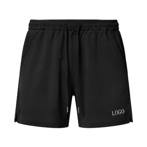 Men's <b>Quick</b> <b>Dry</b> Drawstring <b>Shorts</b> With Pockets And Logo On Lower Hem Spandex Polyester Breathable Sports Wear <b>Shorts</b> - Product Image 4
