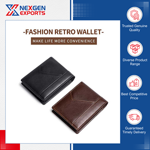 Best Selling Outstanding Quality Fashionable Handmade PU Leather Men's <b>Wallet</b> with Anti-Theft Feature from India Origin - Product Image 6