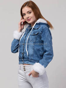 Chaqueta vaquera de algodón para mujer, abrigo personalizado de alta calidad, chaqueta de manga larga de estilo nuevo, venta al por mayor - Product Image 4