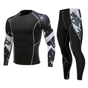 Ensemble de rashguard personnalisé pour homme, respirant, à séchage rapide, pour la gym, le fitness, le MMA, vêtements de sport à manches longues, polyester, élasthanne, entraînement - Product Image 5
