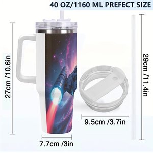 40oz <b>Large</b> Stainless Steel Tumbler With Handle For Factory Warehouse Employees - Product Image 4