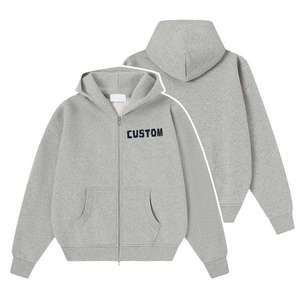 Sweat-shirts à capuche décontractés pour hommes, design personnalisé, solides, d'hiver, avec poche, respirants, en tissu polaire 100% coton, fabriqués au Pakistan - Product Image 1