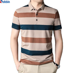 Colección de Verano, Nueva Camiseta Polo Moderna para Hombre, con Rayas y Logotipo Bordado Personalizado, Camisetas Polo Casuales para Hombre, Ropa Deportiva - Product Image 2