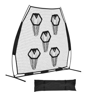 Rete da Allenamento per Calcio 7 x 7 piedi, Senza Nodi, con 5 Tasche Bersaglio e Cinghie per Uso in Partita - Product Image 1