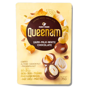 Dragées de chocolat en gros les plus vendues OEM/ODM HALAL 75G – Mélange de chocolat enrobé d'amandes, de noix de cajou et de noix de macadamia – Fournisseur de bonbons et snacks - Product Image 1