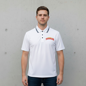 Polo T-shirt ajusté et confortable de couleur unie, léger, avec logo brodé personnalisé, pour usage décontracté et mode, idéal pour le golf. - Product Image 4