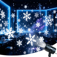 Projecteur de Noël USB avec batterie intégrée, lumières LED rotatives dynamiques pour la scène, décoration de projection pour les fêtes