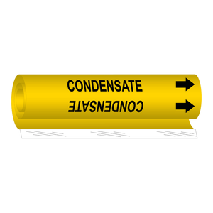 Panneau de signalisation routière en vinyle ou polyester haute performance pour marquage de tuyaux industriels - Product Image 1