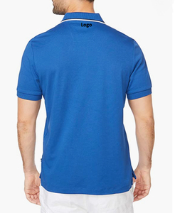 เสื้อโปโลผู้ชายผ้าฝ้ายอ๊อกซ์ฟอร์ดสีพื้นปักลาย แขนสั้น สวมใส่สบาย ระบายอากาศได้ดี ดีไซน์โลโก้ด้านหน้า - Product Image 2
