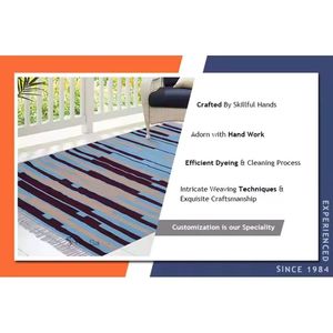Nouvel arrivage de tapis tissés brodés à la main en forme de rectangle 100% coton de qualité supérieure style moderne pour pique-nique tapis de voyage - Product Image 6