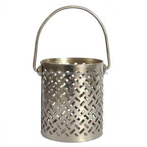 Juego de portavelas votivo de hierro redondo de 3 piezas con acabado plateado para iluminar la decoración del hogar y otros portavelas - Product Image 5