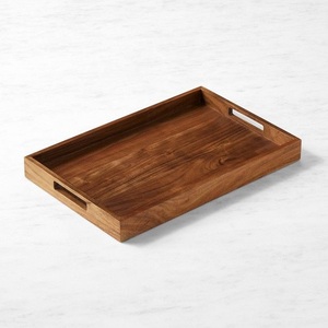 <b>Large</b> Ottoman Style Wooden Serving <b>Tray</b> Rectangle Shape Handcrafted Customize for Living Room Decor Trendy Beverage Presentation - Product Image 1