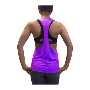 Wholesale 100% Cotton Singlet Ladies Athletic Workout Yoga Tank <b>Tops</b> Custom Sport Fitness Women Gym Tank <b>Top</b> - Product Image 4