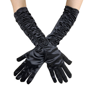 Gants de mariée en satin froissé de 45 cm de long pour femmes, parfaits pour l'opéra, les mariages, les fêtes et les spectacles sur scène - Product Image 5
