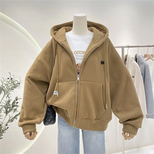 Fashion Autumn Solid <b>Hoodie</b> Sweatshirt Women Tops Casual Zip Up Solid <b>Hoodie</b> Streetwear Girl <b>Thin</b> Hooded Jacket Female - Product Image 5