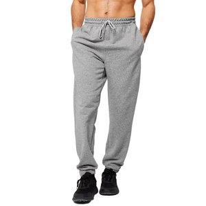 Pantalones Deportivos de Algodón Gris para Hombre, Cintura Elástica con Cordón, Pantalones Casuales para Correr con Bolsillos Laterales, Ropa de Otoño - Product Image 1