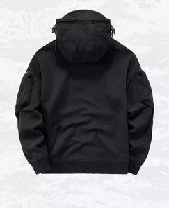 Sweat à capuche léger et écologique en polaire pour homme, collection automne/hiver, avec double capuche, masque ninja, cagoule brodée, vêtements d'extérieur - Product Image 5