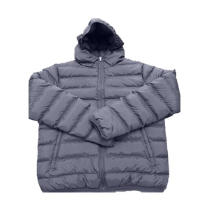 Veste matelassée à capuche pour homme, couleur unie, manteau d'hiver, rembourrage épais en polyester, coupe-vent, fermeture éclair, style décontracté, coupe régulière - Product Image 4
