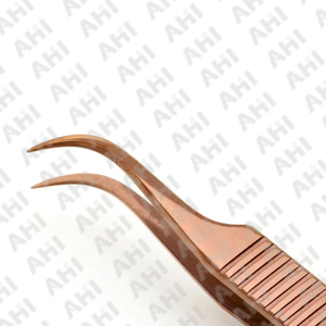 Pinces à cils en acier inoxydable durables de couleur personnalisée, pinces à cils en acier inoxydable avec étiquette privée personnalisée - Product Image 4