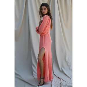 Caftán Largo Informal Estilo Occidental Hecho a Mano para Mujer, Corte Regular, Teñido a Mano, Talla Única, Cintura Natural, Ecológico, Hecho en India - Product Image 5