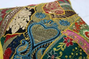 Patchwork Vintage funda de cojín Khambadiya hecho a mano algodón bordado bohemio decoración del hogar cojín - Product Image 5