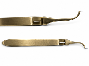 Pince de maintien pour tubes buccaux orthodontiques, finition dorée, forceps angulaire pour procédures de collage dentaire - Product Image 1