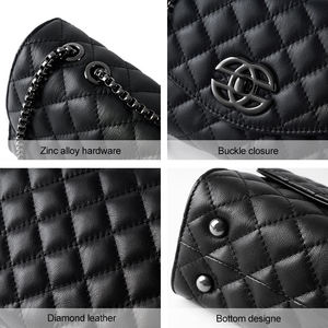 Bolso de Hombro de Cuero Genuino Retro al por Mayor de Fábrica, Bolso Cruzado de Alta Calidad para Mujer, Bolsos de Diamantes para Damas - Product Image 6